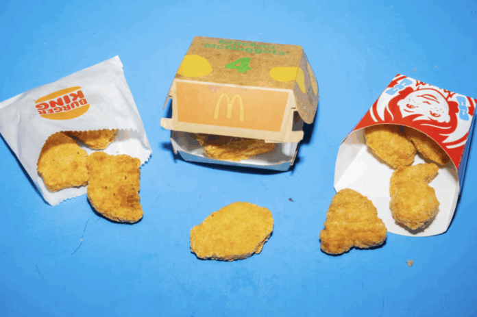 Fast-food brands long known for beef have been pushing chicken menu items recently.Lucia Buricelli / Bloomberg via Getty Images file